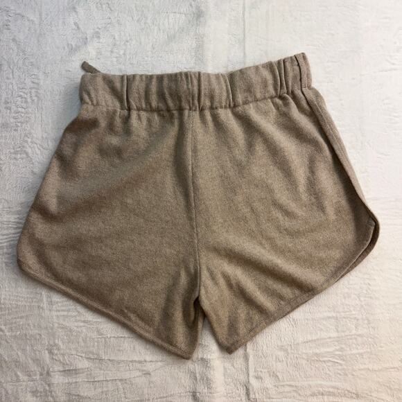 Lisa Yang Kiyo Tonal Track 100% Cashmere Sweater Shorts Sz 1 Small Medium Sand - Picture 8 of 11